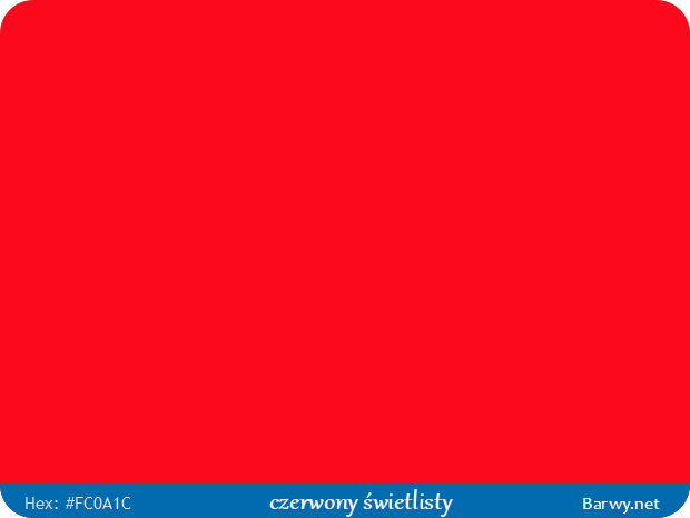 Obrazek z kolorem RGB #FC0A1C