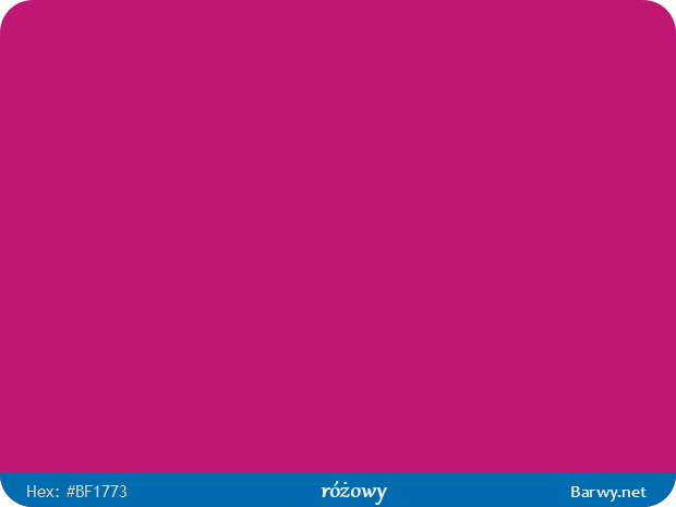 Obrazek z kolorem RGB #BF1773