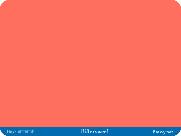 Obrazek z kolorem RGB #FE6F5E